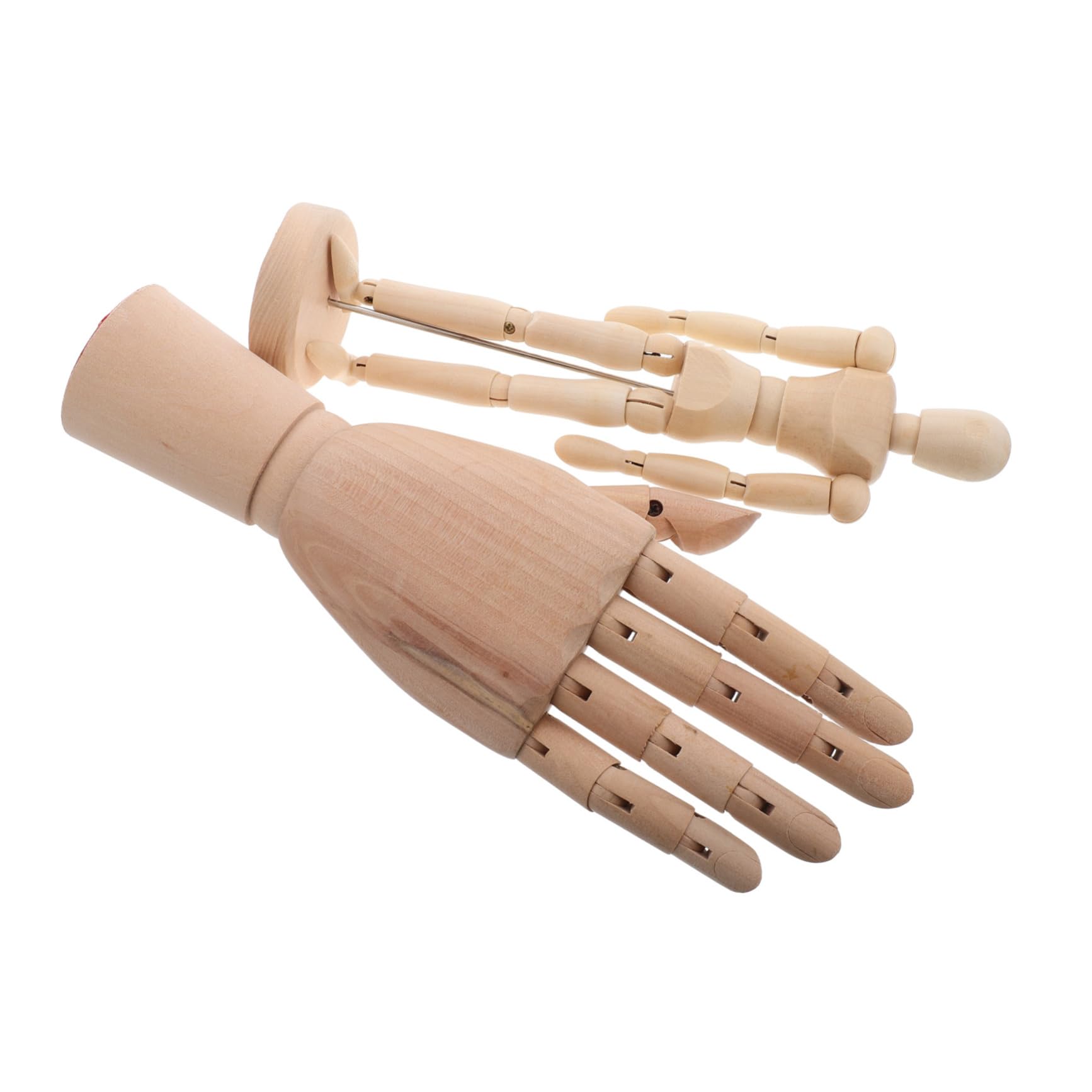 Housoutil 2Pcs Flexible Wooden Artist Drawing Figures for Sketching Painting Stop for Art Projects