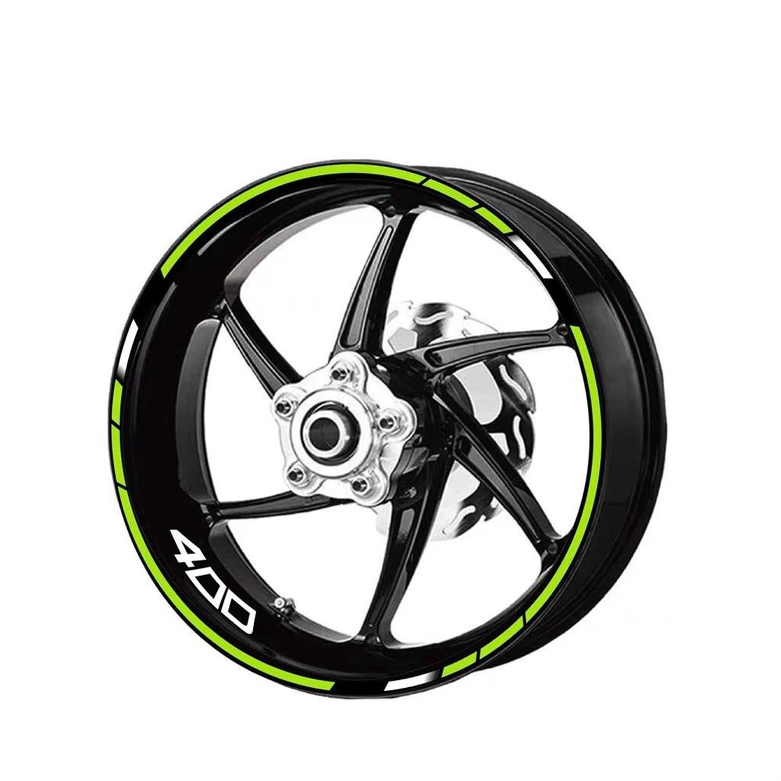 1 Set of Motorcycle Wheel Stickers Stripes Rim for Kawasaki for Z400(Color5)