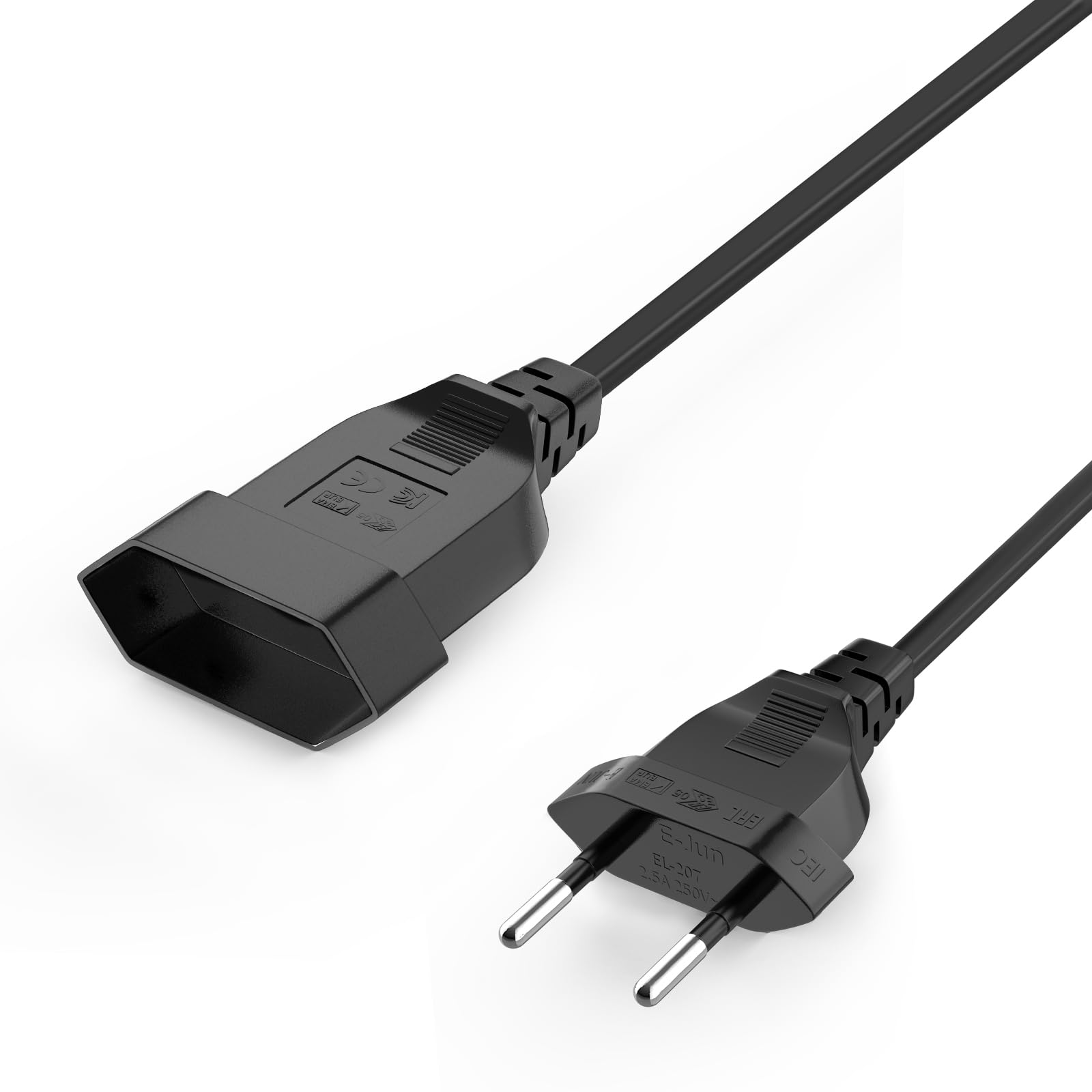 Spina UE Cavo Di Prolunga Di Alimentazione 1.5/1.8/3/5m - Foto 5