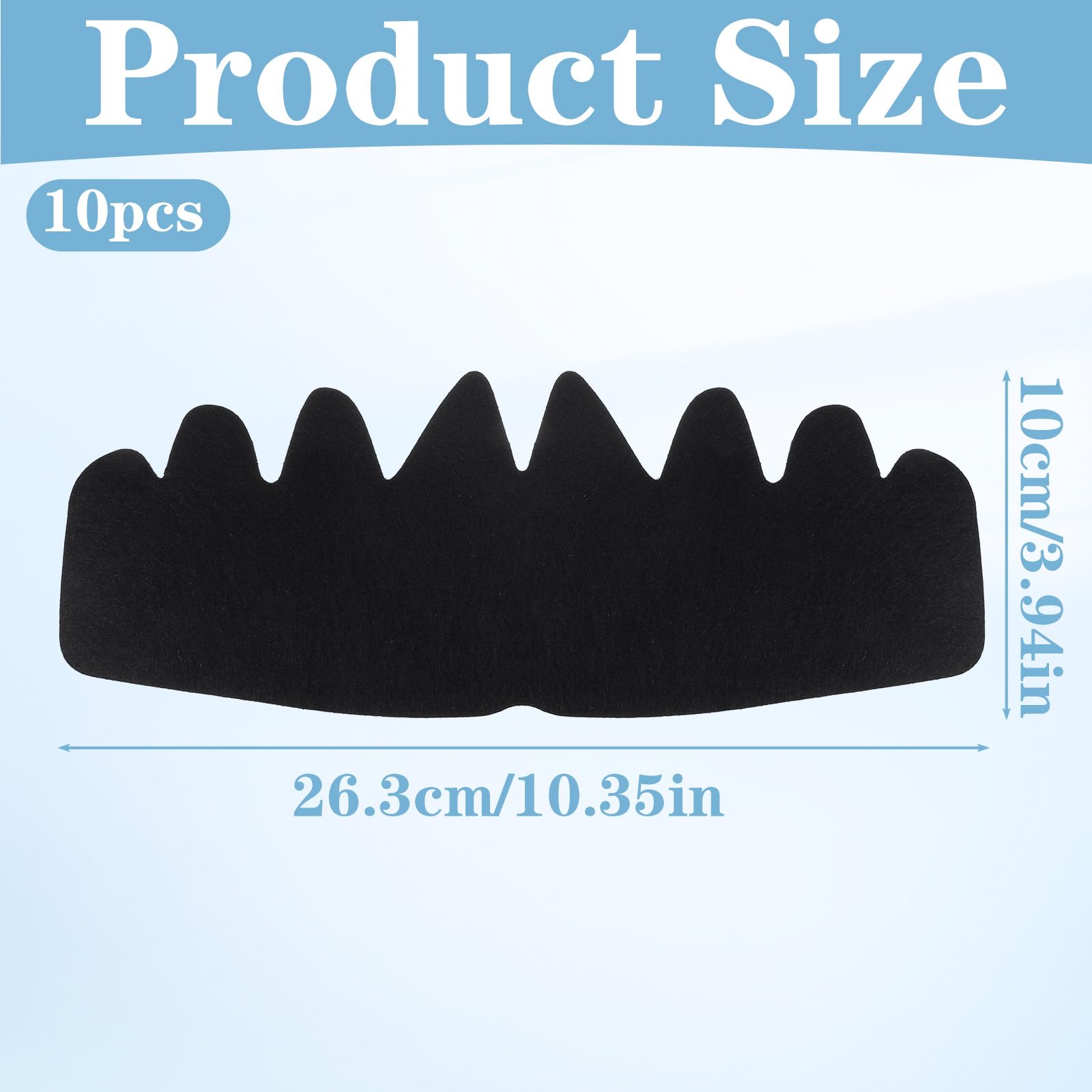 Lot de 10 doublures de protection réutilisables et flexibles pour casquette de baseball, lavables et non adhésifs, pour chapeaux contre la transpiration et les odeurs, unisexe, pour tous les types de