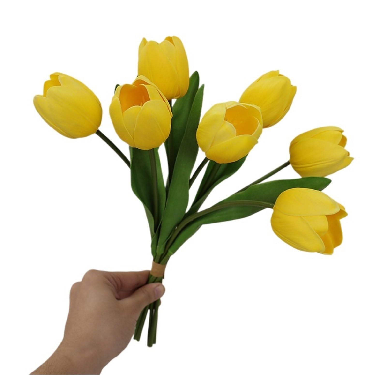Casetlong 14Pcs Faux Flowers Bouquet Home Decoration Wedding Decor Party Table Artificial(Yellow)