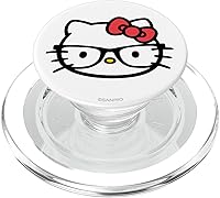 Vista 8 de Hello Kitty Big Face Nerd Glasses PopSockets Adhesivo PopGrip