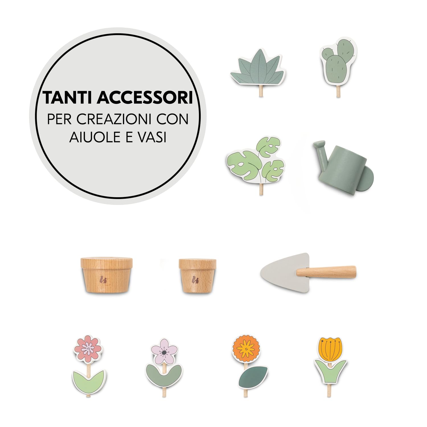 hauck Learn to Walk, Piante - Carrello Primi Passi Bambino dai 12 Mesi - Camminatore Interattivo con Gioco Giardinaggio - Sistema Frenante Regolabile, Favorisce Motricità Fine