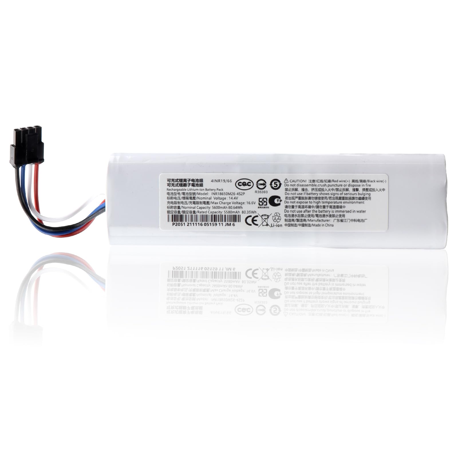 Batteria sostitutiva da 5600mAh per Dreame F9, D9, D9 Max, D9 Pro, L10, D10 Plus, D10s, L10 Pro, D10, Xiaomi X10 X10+PLUS B101CN OMNI 1S, S10 S20 X20 P2150 P2008-4S2P-MMBK Aspirapolvere 14,4V