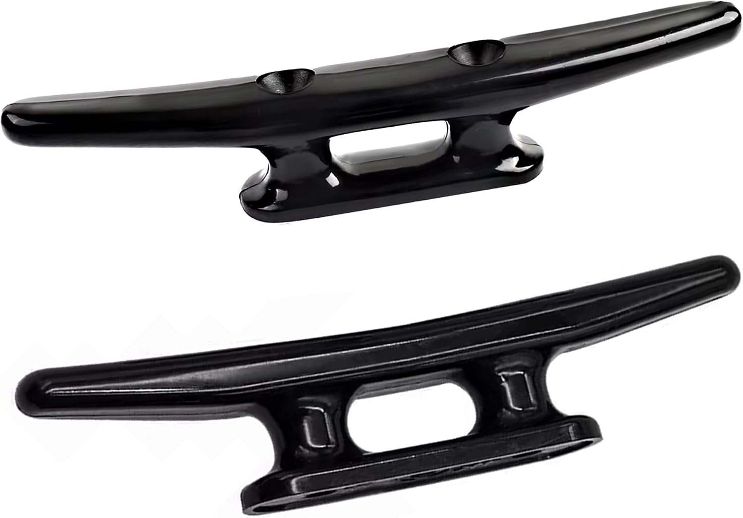 Nylon Boat Cleats Black, 4"/5"/6"/8", Marine Grade Dock Cleats for Rope, Kayak, Mooring, Canoe, Maritime Decor, Tie Down