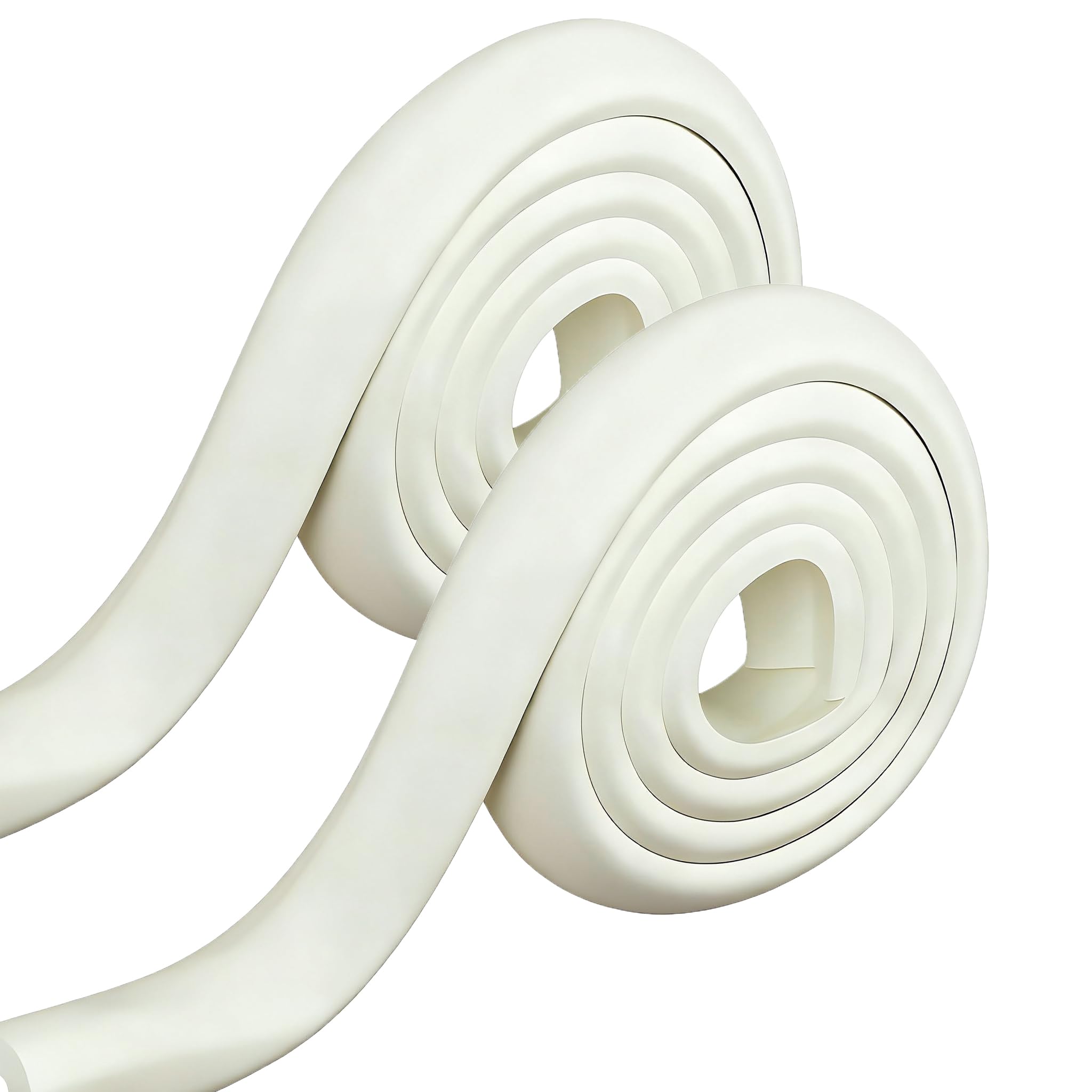 ZOMPAGO 4M Baby Schaumstoff Kantenschutz für Ecken & Kanten,2 Rollen x 2m Klebende L-förmige Schaumstoff-Stoßleiste,Selbstklebende Sicherheitsleiste für Kinderzimmer,Wand-Ecken,Tisch und Kamin,Weiß