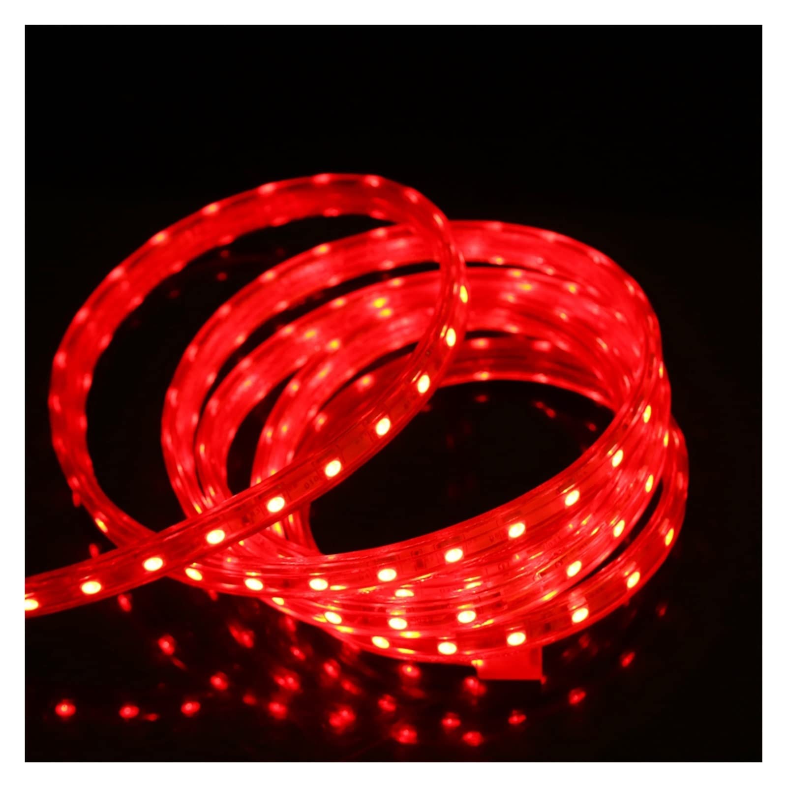 Taśma LED 220V 5050 Wodoodporna 60 LED/m 1m 5m 10m 15m 20m 100m Ciepły biały/biały/RGB Elastyczna taśma LED z przełącznikiem zasilania (5m, 220v biała)