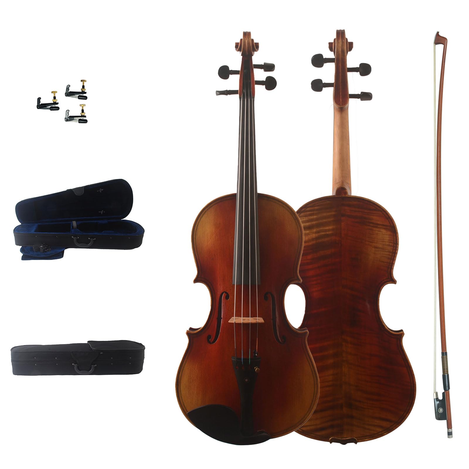 Yitamusic MA7000 Maggini-style Artist Viola Size 16.25in,Handcrafted .Oil varnish, Professional Performance,with Case, Shoulder Rest, Bow