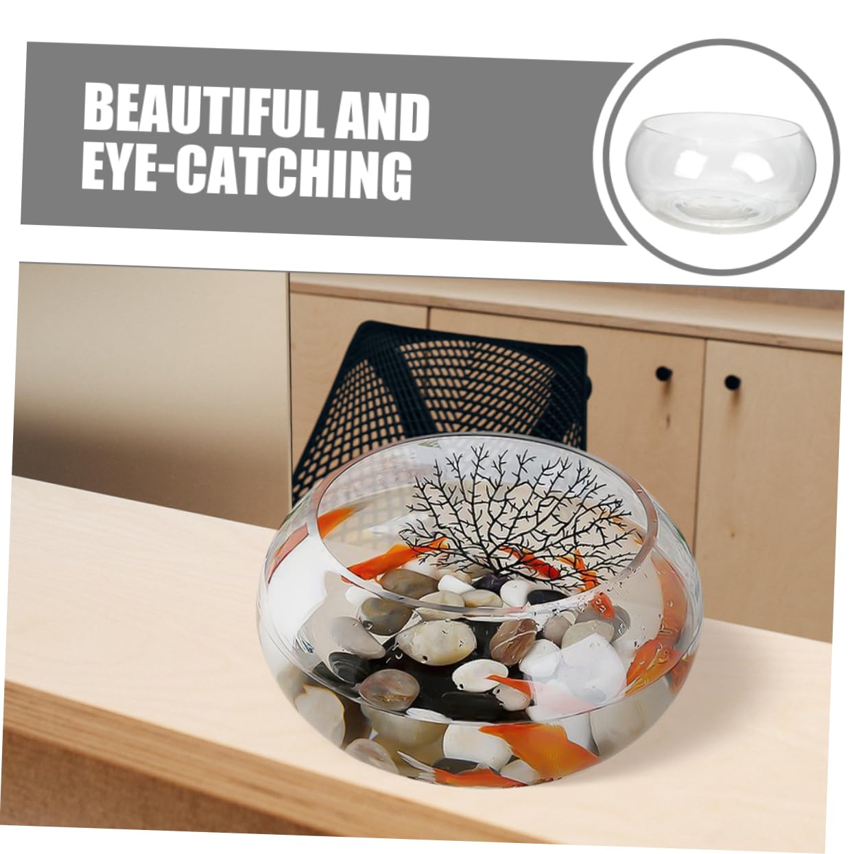 BESPORTBLE 3piezas Pecera Hidropónica De Vidrio Transparente para Oficina Jarrón Decorativo para Plantas y Peces Acuario De Diseño Moderno para Decoración del Hogar y Jardín Miniatura