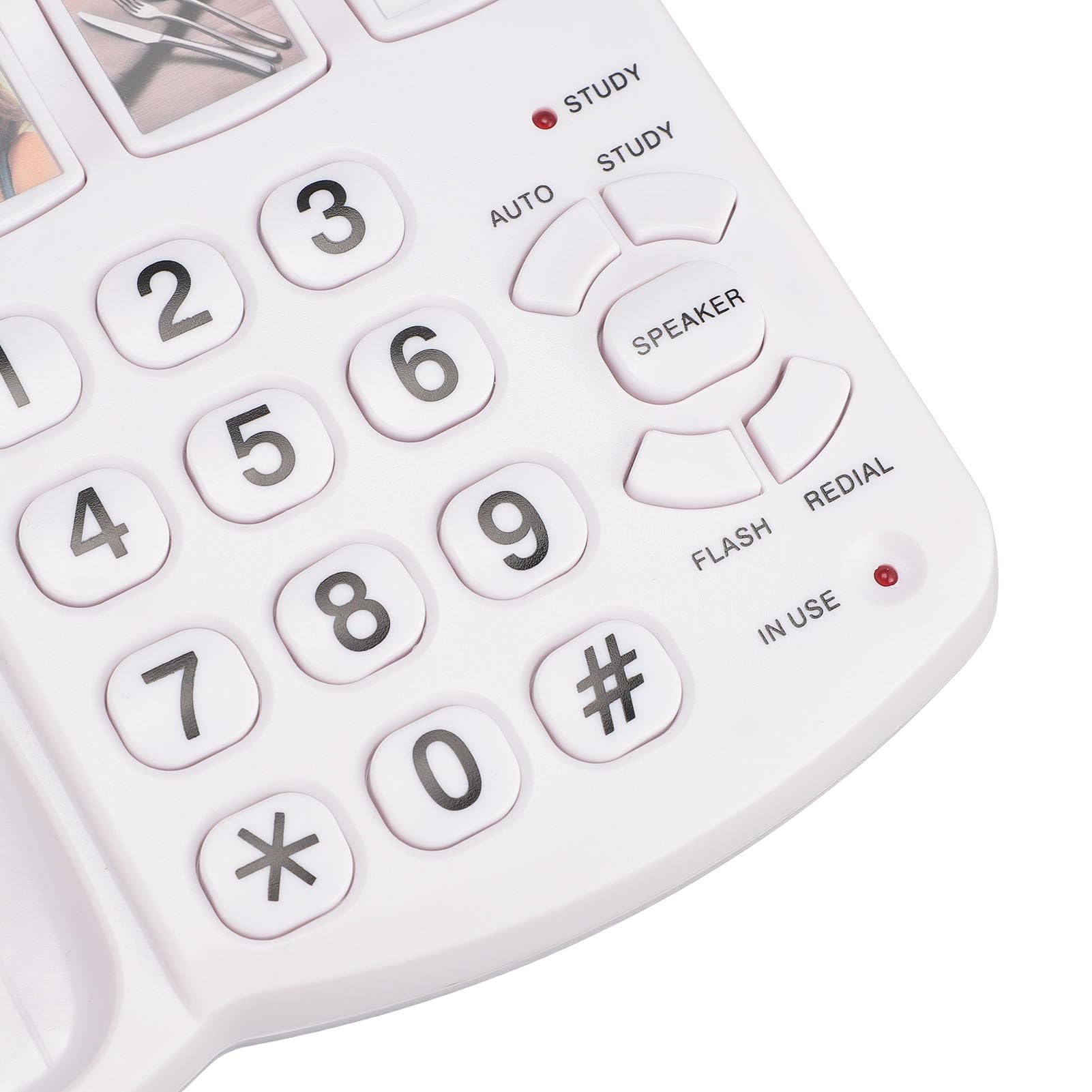Teléfonos Fijos para el Hogar, Teléfono con Botones Grandes para Personas Mayores, Teléfono con Cable con Control Remoto de un Toque para Marcación SOS, Calidad de Sonido HD