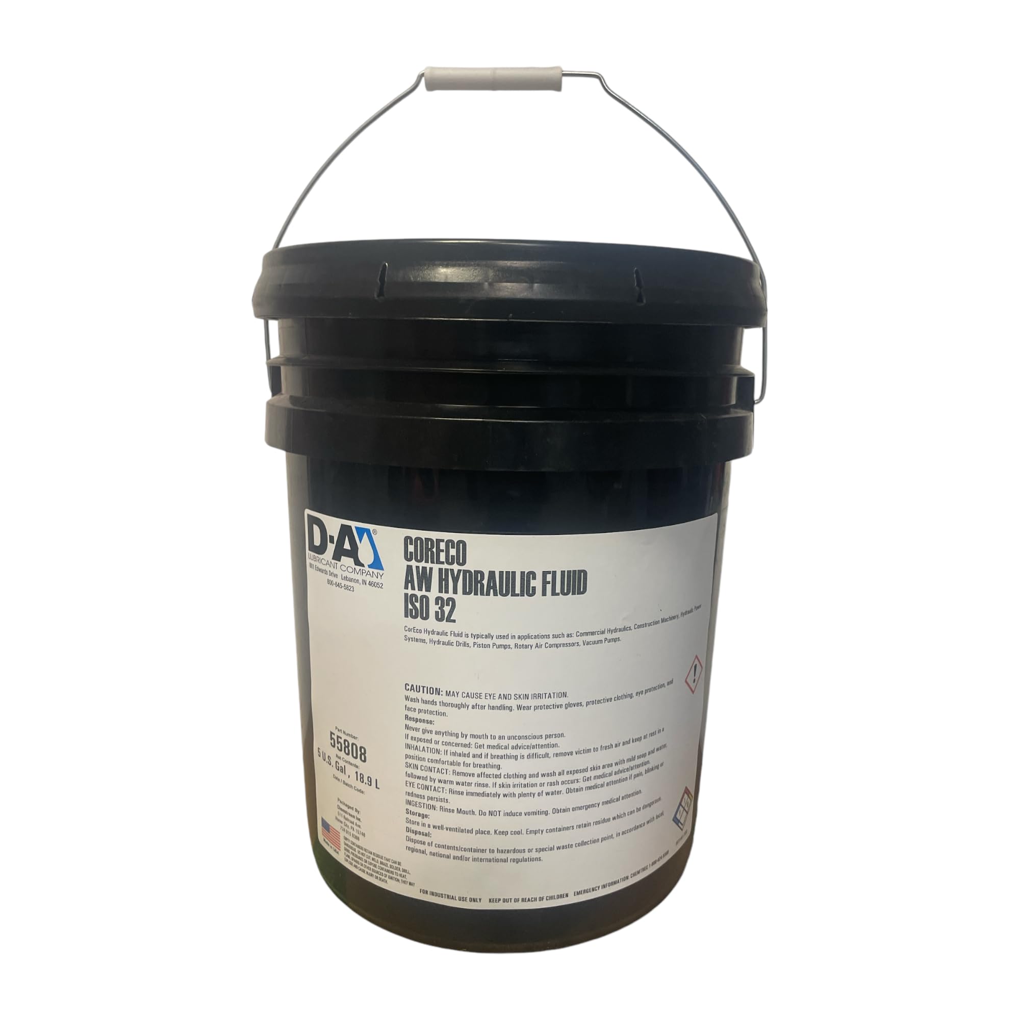 CorEco AW32 Hydraulic Fluid | 55801 | ISO 32 | Non Detergent | 5 Gal. Pail w/Spout