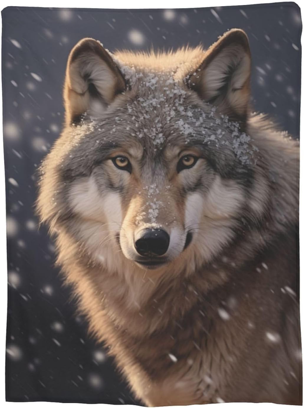 Wolf Blanket Gifts for Women Men Girls Boys Snow Wolves Flannel Throw Blankets for Home Decor Couch Bed Sofa Soft Fuzzy Lightweight for All Season 60x50 Inches - Image 7