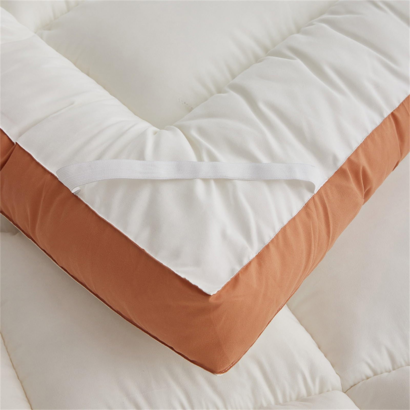 Msso Faltbare Futon-Matratze, 7 cm, perfekt für Gäste, Schlafsäle und Zuhause, Weiß, 180 x 200 cm, komfortables, platzsparendes Design für einfache Lagerung