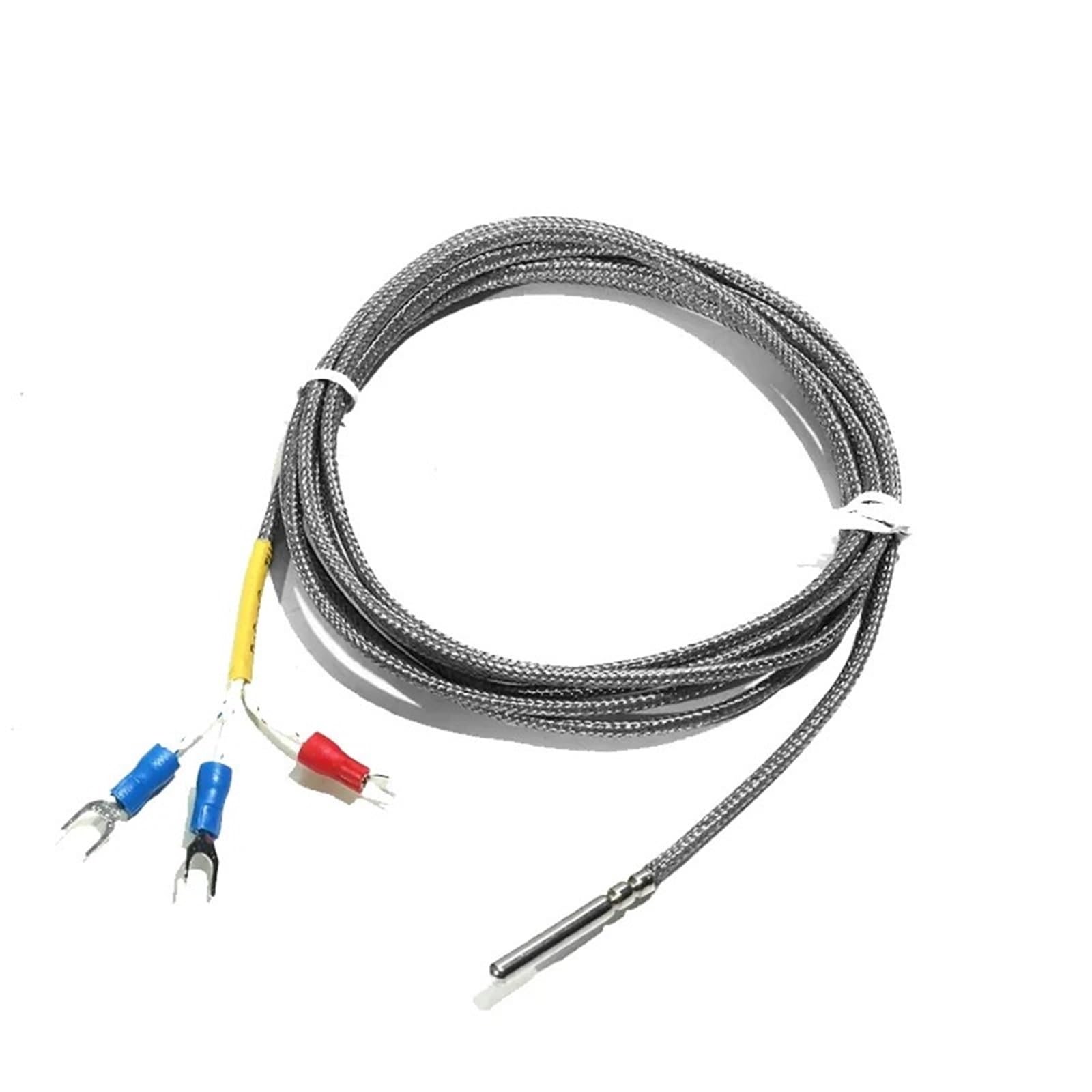 Capteur de Thermocouple Type K PT100 PT1000, 0.5M/1M/2M/3M/5M/10M, sonde de contrôle de température à fil, résistance thermique 4x30MM, 1 pièce(1M Cable Length,K Type)