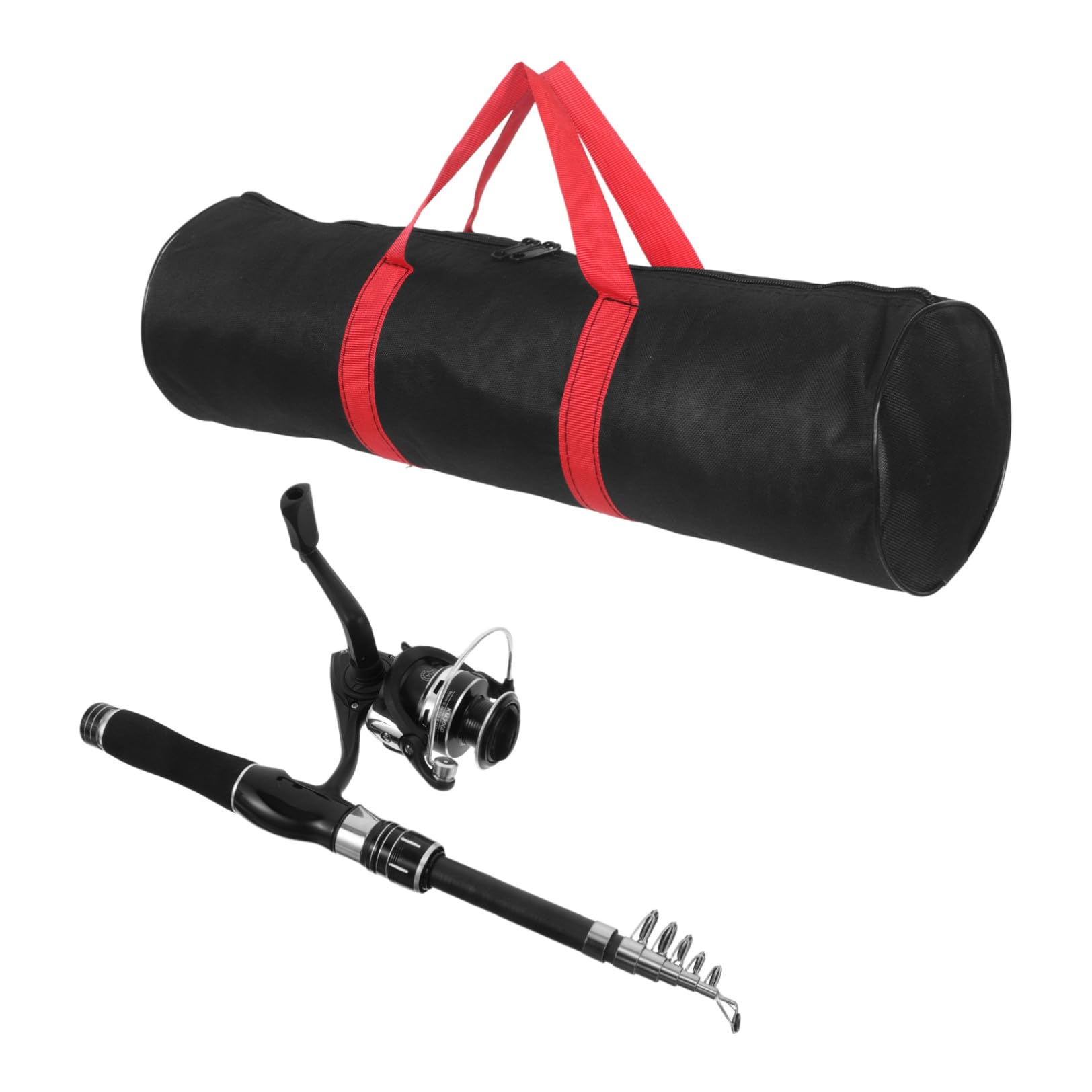 Yardwe Canna da Pesca Telescopica Manico Antiscivolo con Bobina in Fibra di Vetro e Prestazioni Scorrevoli, Kit Compatto per Principianti in Campeggio e Pesca al Bass e Trota