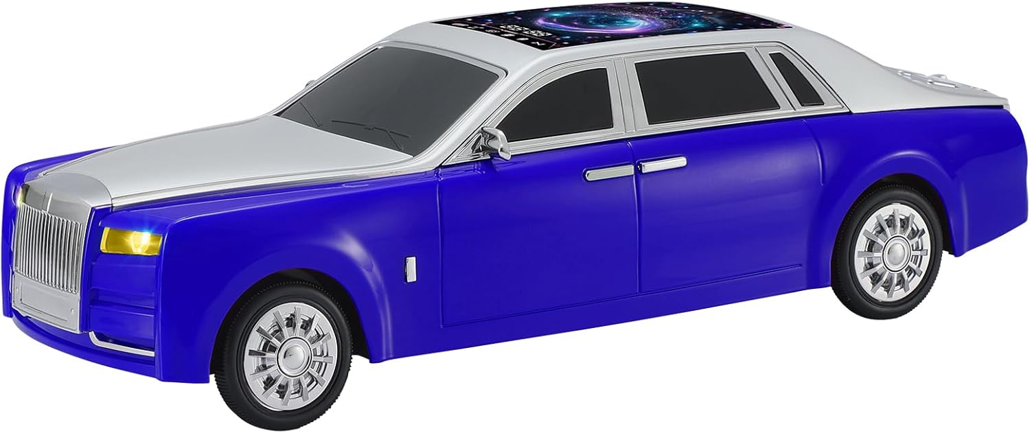 Altavoz Bluetooth de lujo para automóvil con iluminación ambiental LED, sonido HD, pantalla, salida multipuerto (AUXTFUSB), altavoz inalámbrico