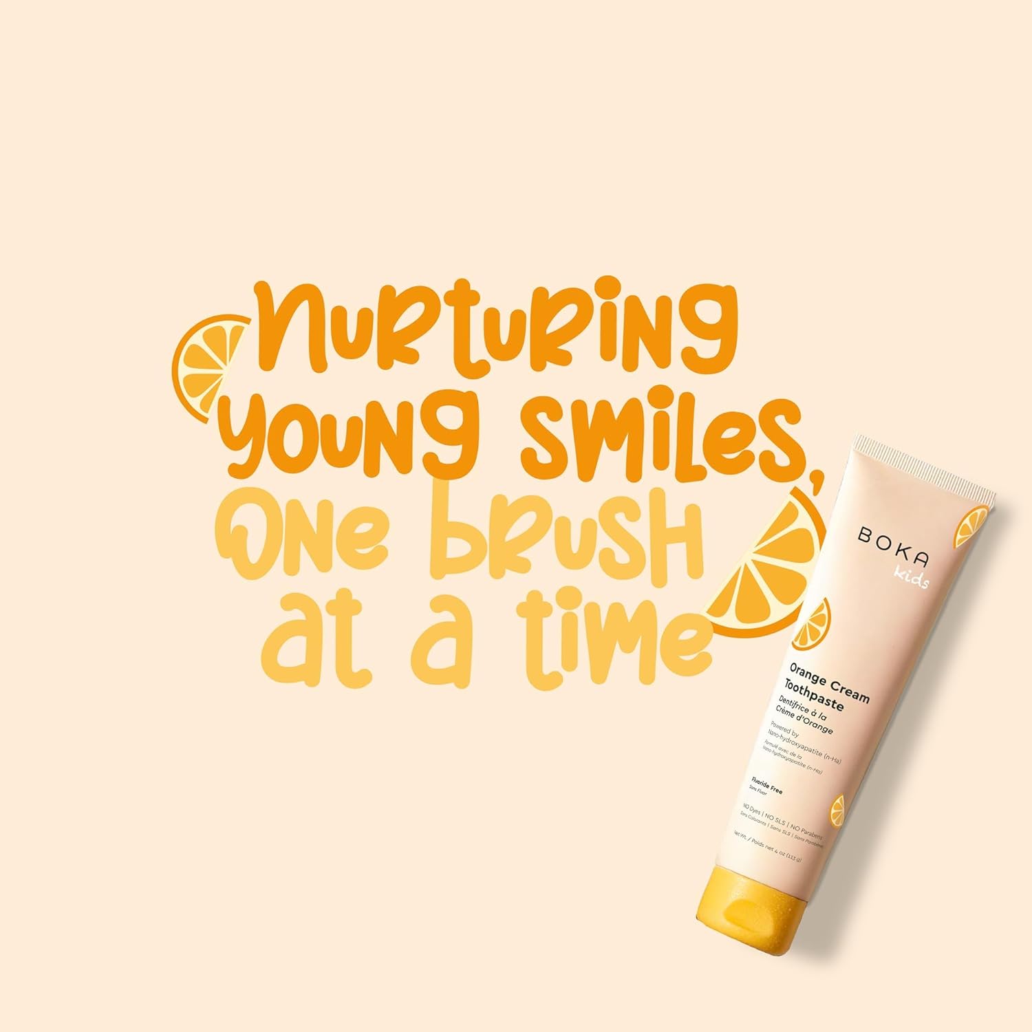 Boka Fluoride Free Toothpaste Nano Hydroxyapatite Toothpaste - Orange Cream Flavor, 4 oz 1Pk US Manufactured - Image 7