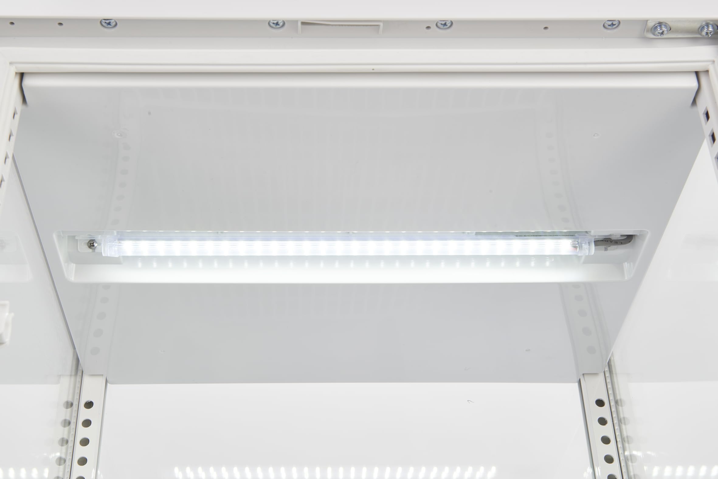 METRO Professional Vetrina Refrigerata GGC2078, Plastica/Vetro, 78 L, Termostato Digitale, Illuminazione LED, 3 Ripiani Regolabili, Bianco
