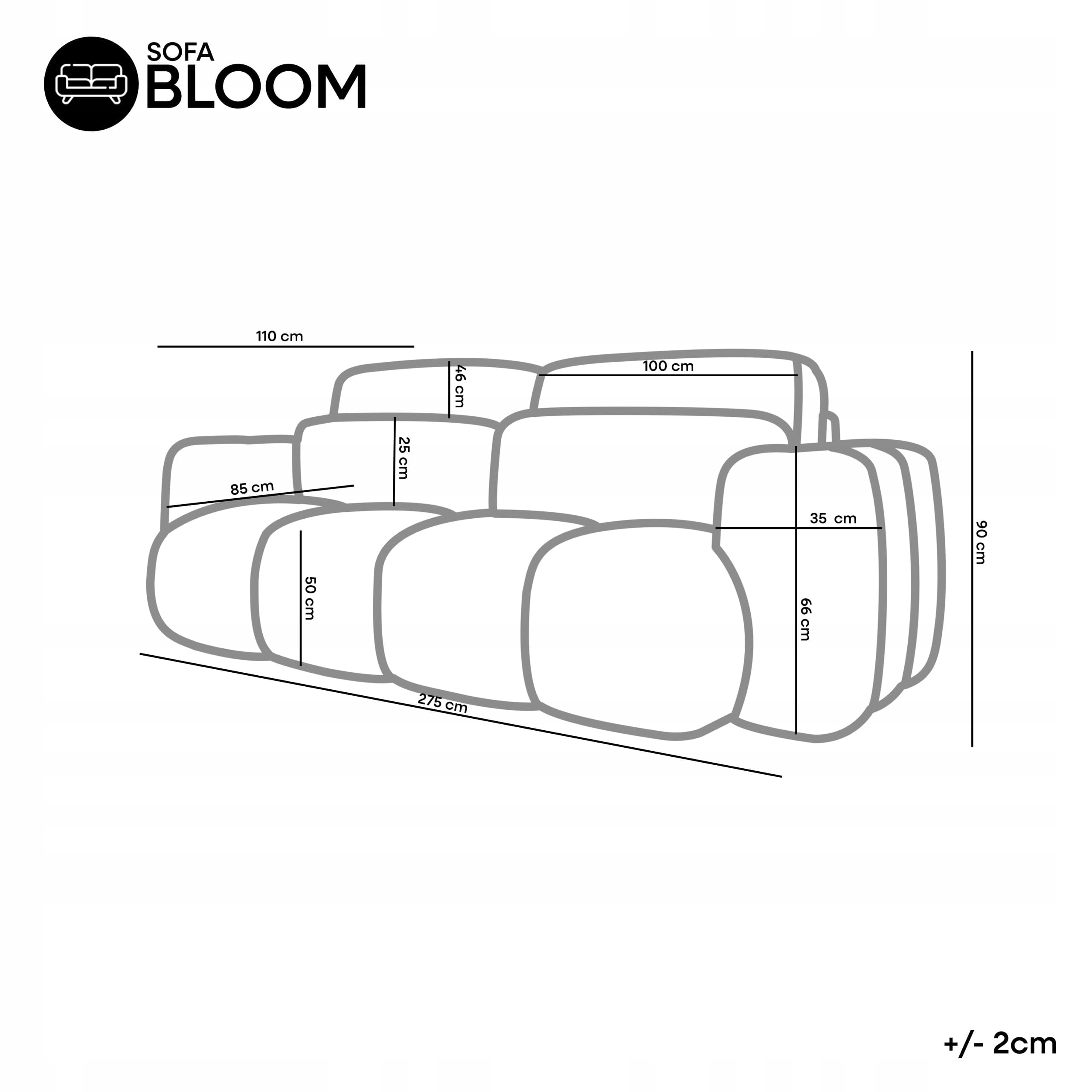 TRADA Sofa z funkcją spania – 275 x 90 x 110 cm – sofa z funkcją spania ze skrzynią na pościel – z systemem rozkładania DL – 3-osobowa sofa do salonu z powierzchnią do leżenia 150 x 200 cm – beżowa