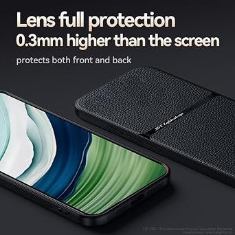 Kepuch Case Compatible for iPhone Xs Max - Litchi Grain Magnetic Holder Built-in Metal Plate Cover Bumper - Black