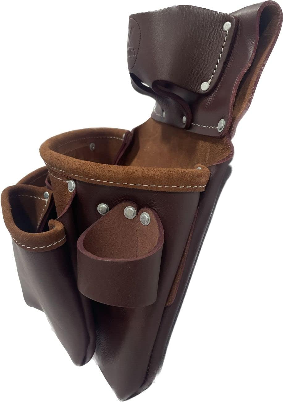 Zeluga 20-234 100% Top Grain Leather Pro Seven Bag Framer Set, Brown