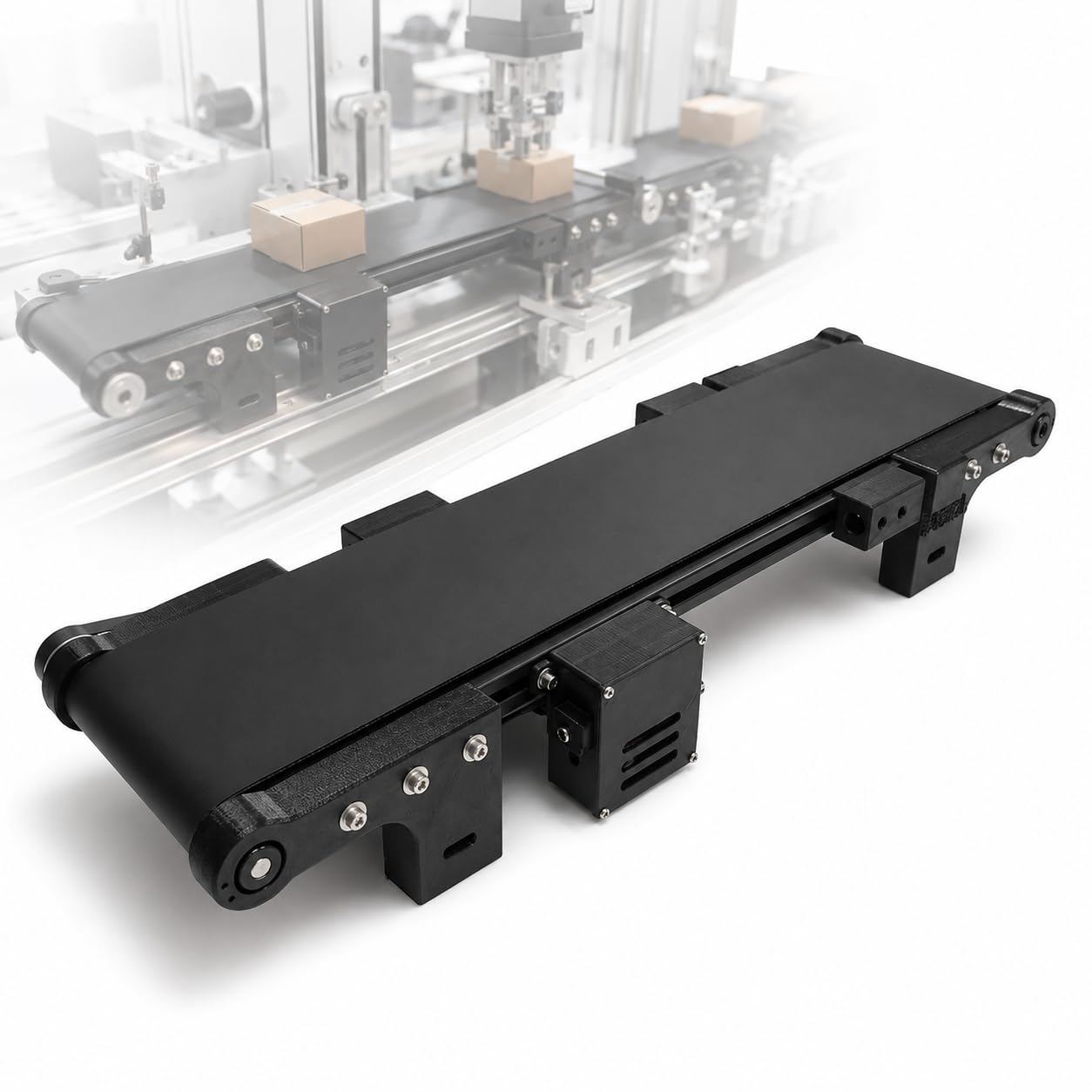 Vhewq Smart Mini Conveyor Belt, Electric Desktop Conveyor Belt, Speed Adjustable Forward And Reverse, Pvc Belt Material, 55 Cm Long, 15 Cm Wide, For Packing & Sorting Diy Projects