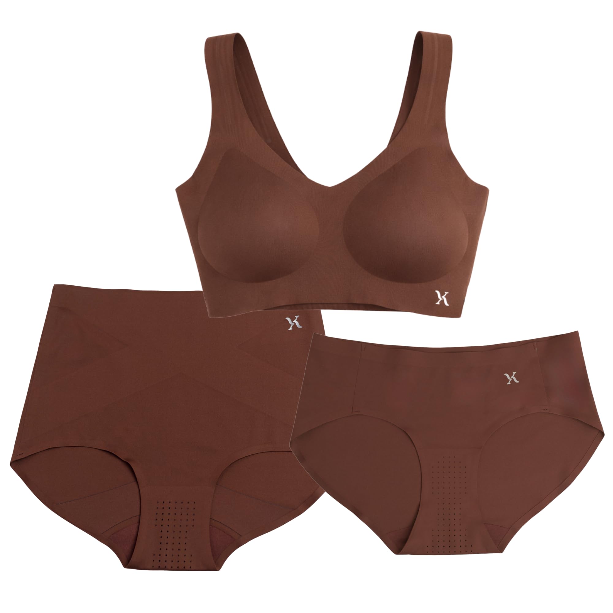 krvvy Women’s Kit Set Blend Soft Bralette, All Day Control Shaper and Hipster Underwear Set-picture-19