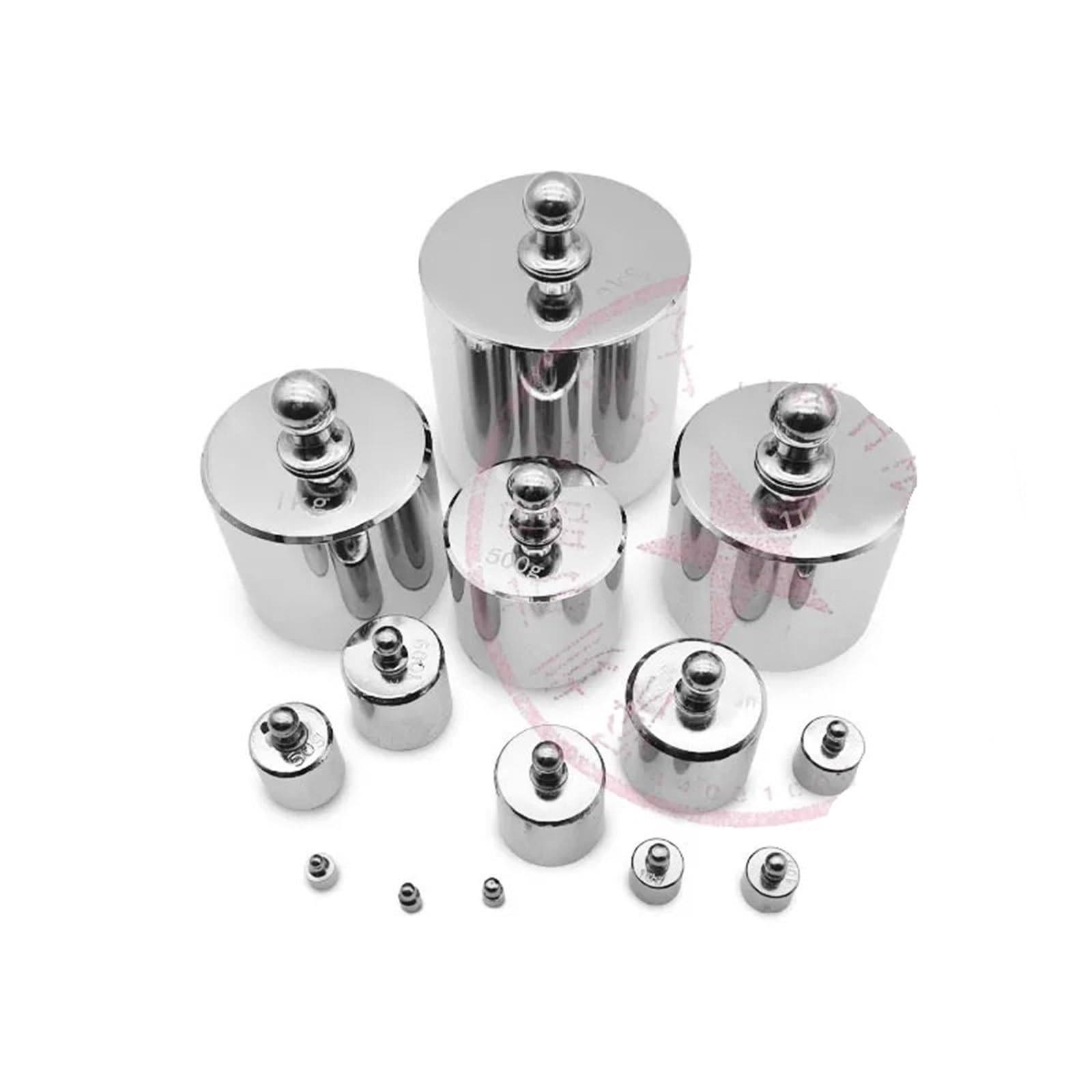 Balanza electrónica cromada de acero inoxidable de 1 g a 2 kg con pesa estándar M1. Método de calibración.(500g)