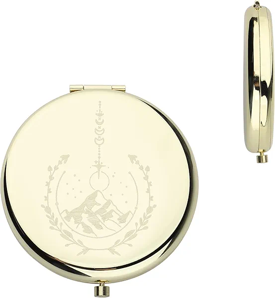 CMNIM Fantasy Book Gift Mirror Book Lover Merchandise Jewelry Book Series Compact Makeup Mirror for Book Nerd