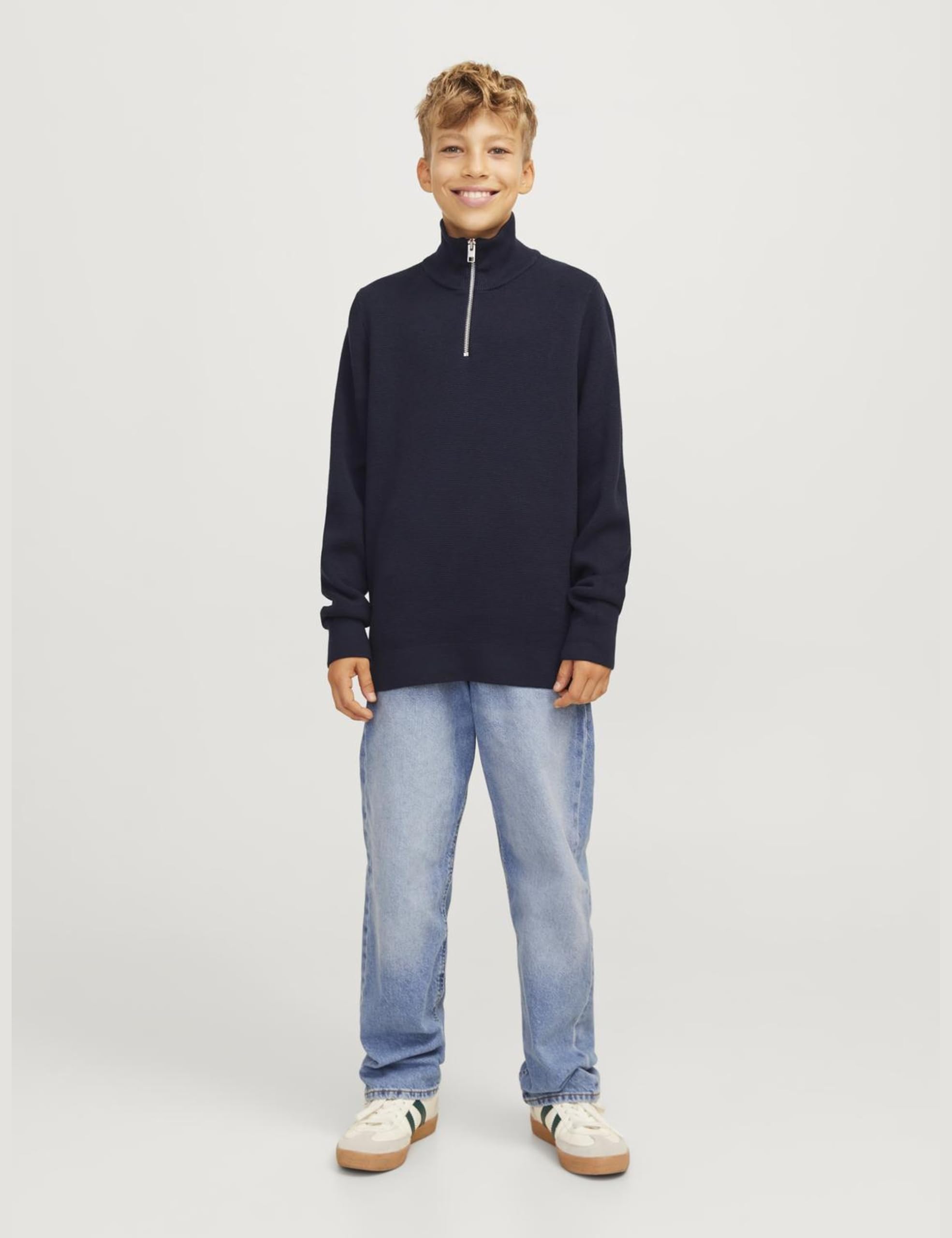 JACK & JONES Boy Strickjacke mit Viertelreißverschluss Strickjacke mit Viertelreißverschluss Junior