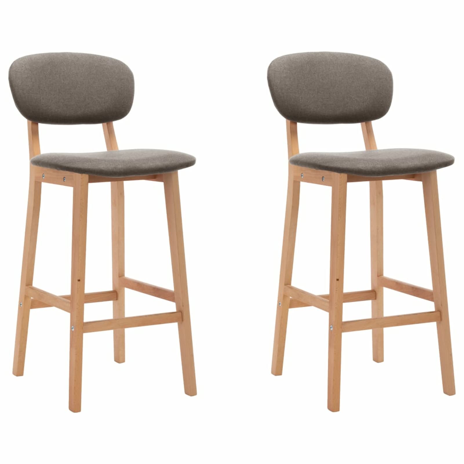 Homgoday Taburetes de bar, 2 unidades, gris topo de tela, silla de oficina, silla de oficina, silla de escritorio para salón dormitorio