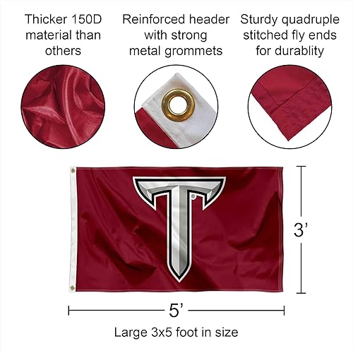Miniatura 2 de College Flags & Banners Co. Troy Trojans Power T Bandera