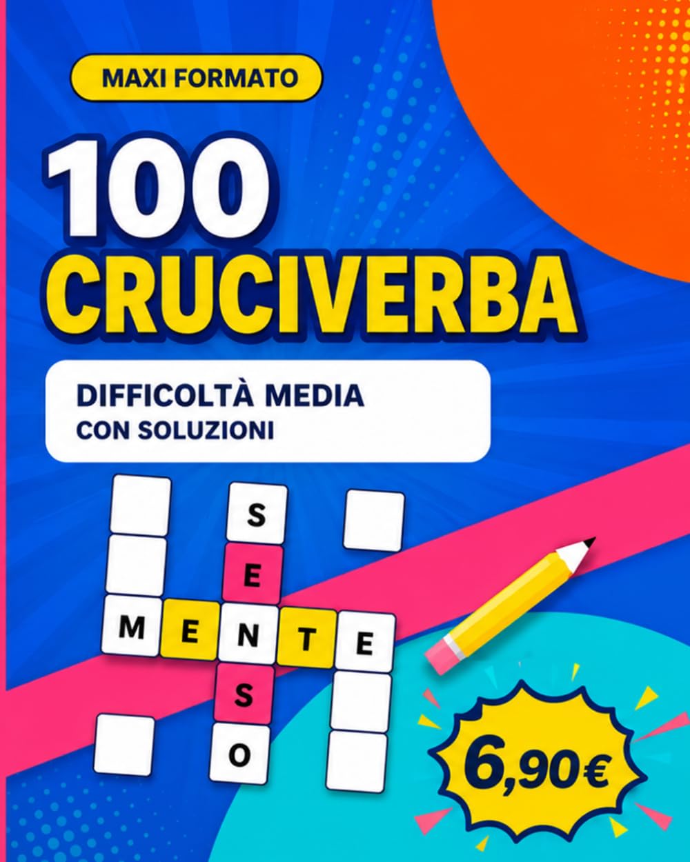 Raccolta 100 Cruciverba in Italiano con soluzioni: Volume 1 - 100 schemi a difficoltà media con soluzioni per allenare la mente e divertirsi
