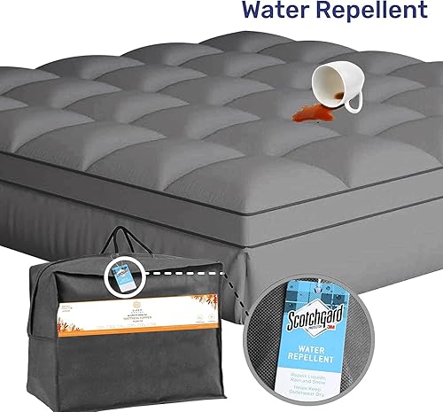 Miniatura 2 de Sleep Mantra Cubrecolchón 100 % algodón tamaño Queen  Cubrecolchón de enfriamiento envolvente premium se adapta a colchones de hasta 20 pulgadas