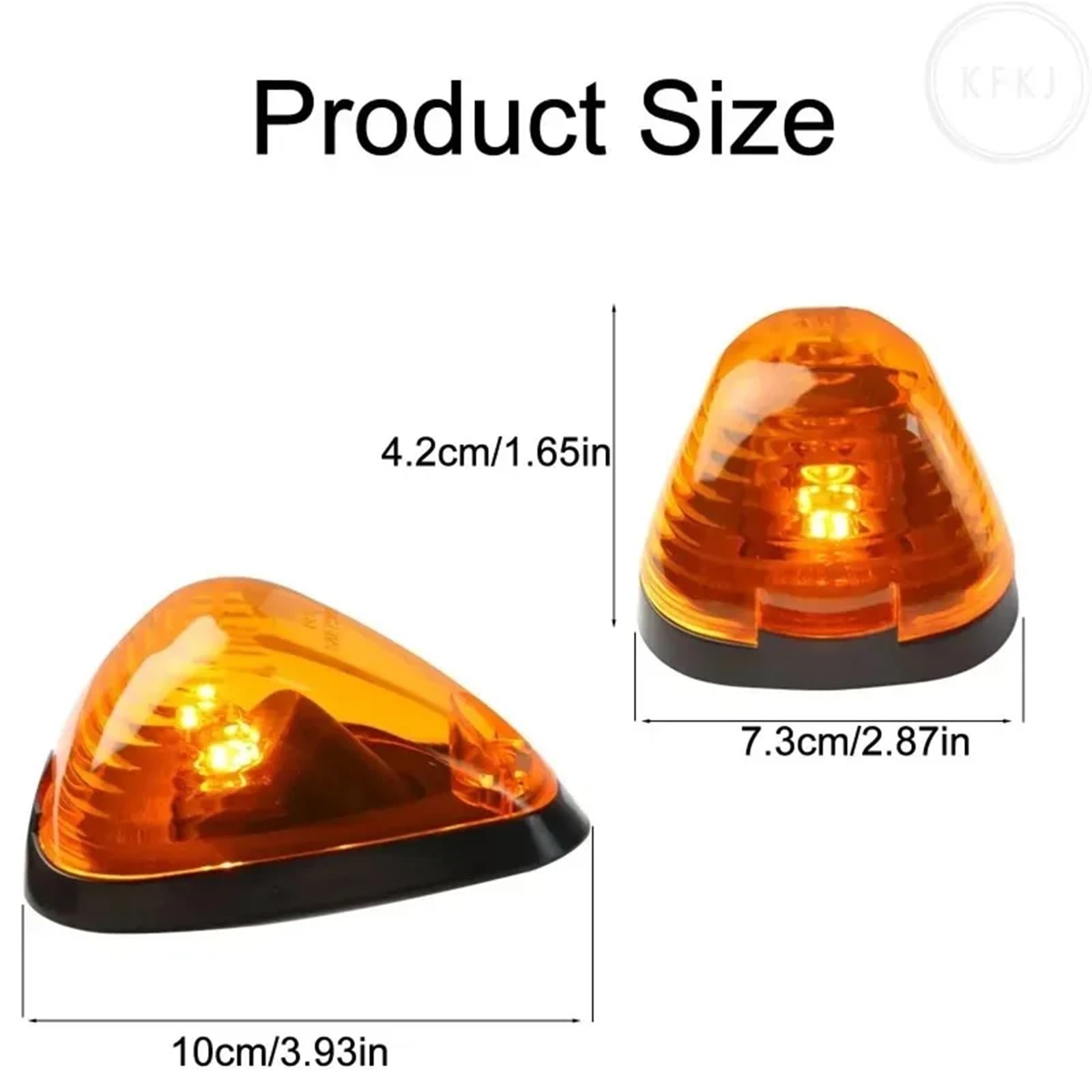 Feux Marquage Toit Cabine, Feux De Gabarit Ambrés Compatibles Avec Les Camionnettes Utilisation Adaptée Pour Ford Super Duty 1999-2016, 5 Pièces, Toit Cabine(Amber Lens)