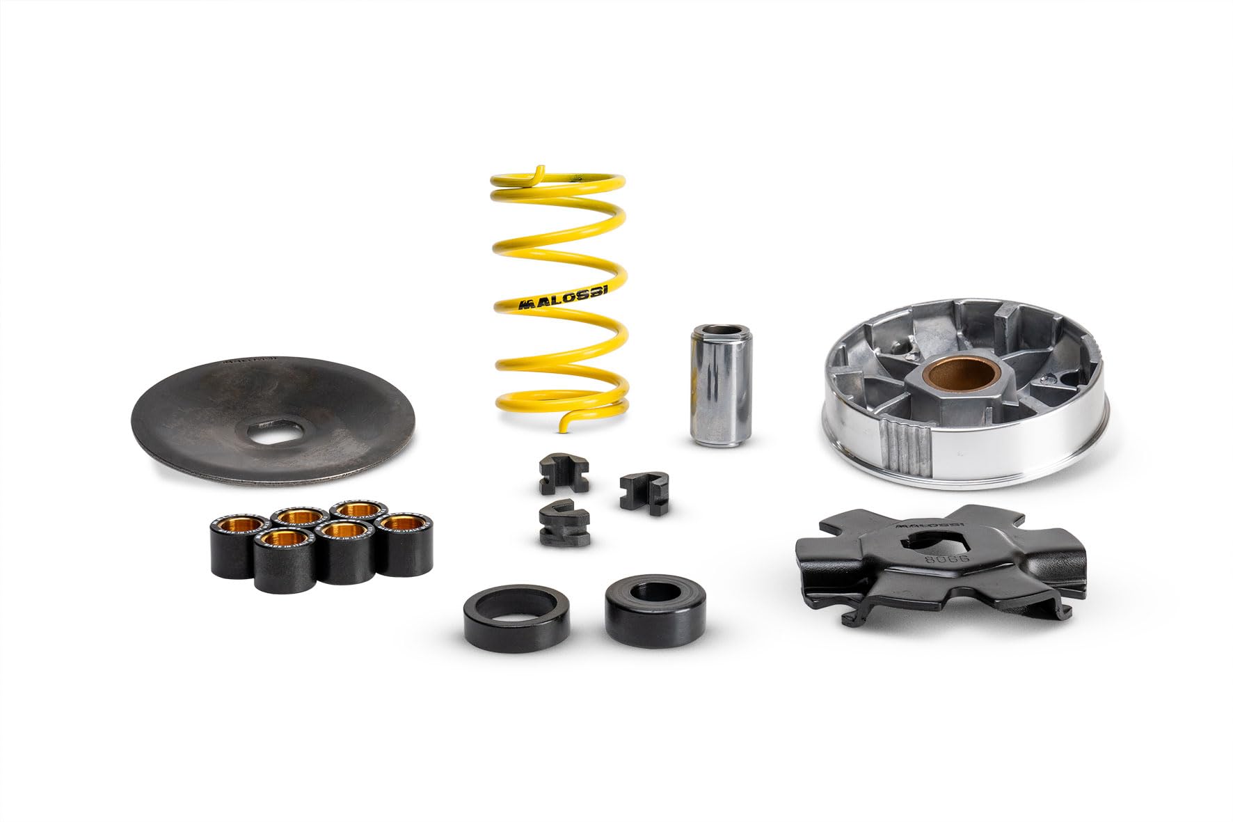 Kit variador Malossi Mulrivar completo rodillos de resorte amarillo Piaggio Ciao si Boxer, rejilla Superbravo