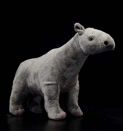 Miniatura 3 de Paraceratherium - Peluche realista de rinoceronte gigante de 16 pulgadas, juguete realista de pie, juguete de simulación suave de zoológico de