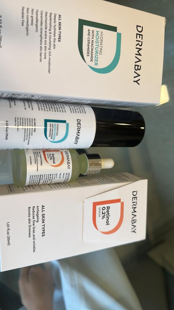 Dermabay The Age Reversal Combo of Retinol Serum (30ML) With Face Moisturizer (75 Ml) Combo for Reducing Signs of aging | Helps in Even Skin Tone and Smoothens the Skin
