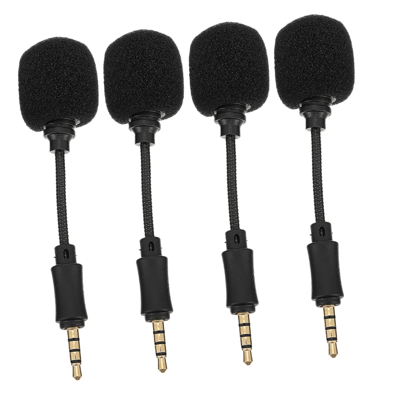 Garneck 4Pcs Noise Reduction Microphone for Recording Portable Mic for Live Streaming Plug and Play for Phones and Computers for Voice Recording and Conferences
