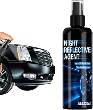 Spray - Reflective Spray 120ml | Glow Spray1 | Luminous Night Visibility Paint Aerosol Coating Light Absorbing Effect Decorative Safety Marker For DIY Crafts Outdoor Use Home And Even