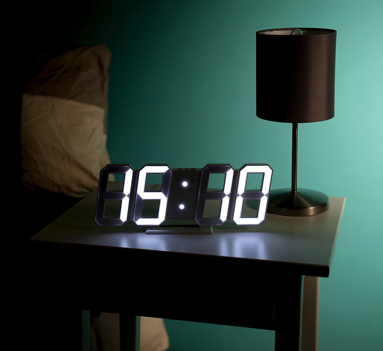 Lunartec Horloge LED Digitale Design 3D avec Fonction réveil - Grande