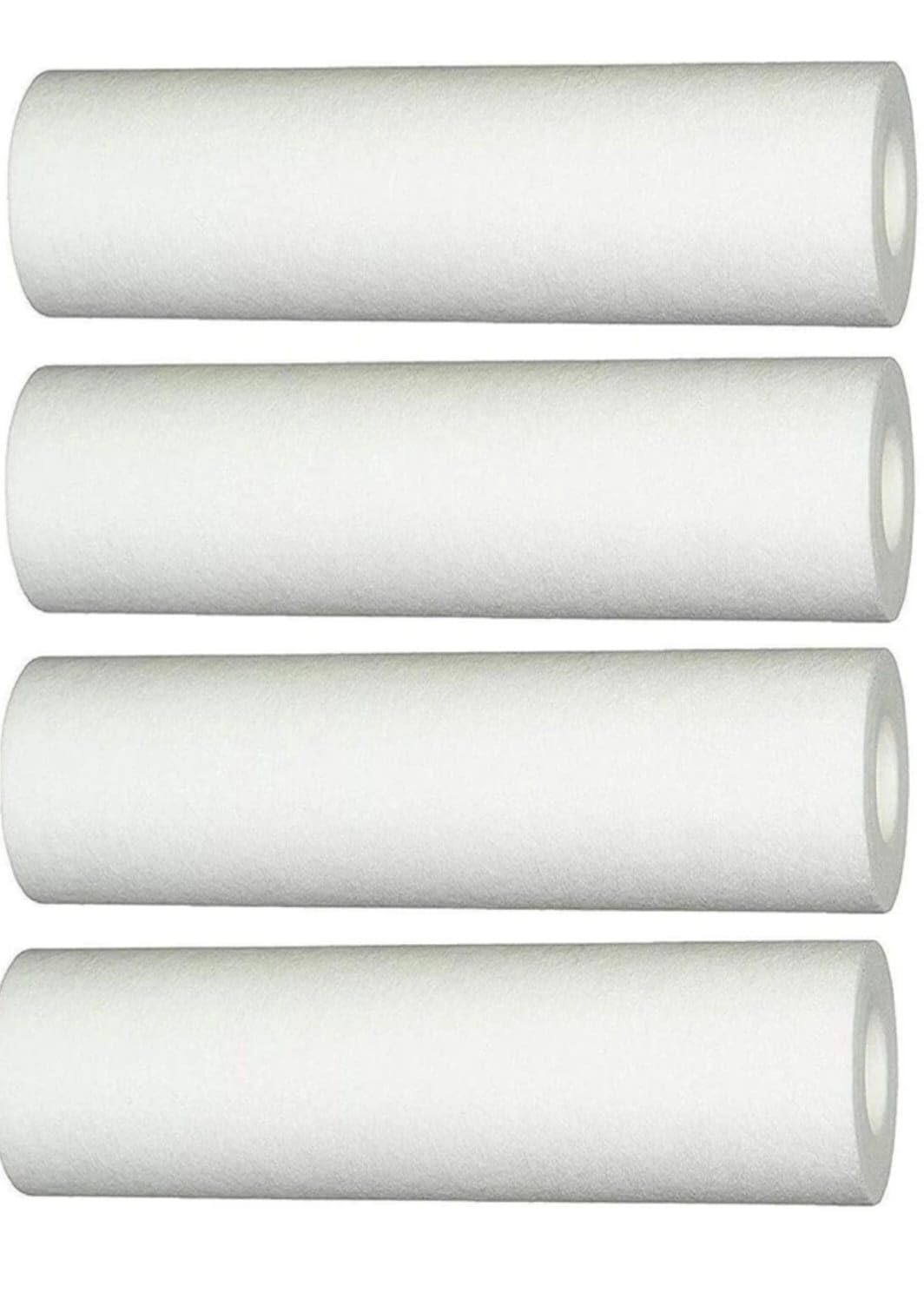 Spun Solid Filter Cartridge 10 Inch Outer Filter Pack of 4 | Sediment Filtration, Cylindrical Design, Water Purifier Part, Replacement Cartridge, Universal Fit-image-0