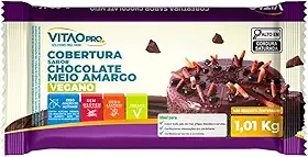Cobertura Sabor Chocolate Meio Amargo Zero Açúcar VitaoPRO 1,01Kg