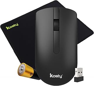 Koaty Combo of Mousepad & 2.4GHz Wireless Mouse WM115 with 10m Range, Optical Tracking, Ergonomic Design, Anti-Skid and Ul Price In India