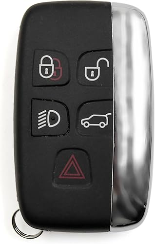 uxcell Funda de repuesto para llave de coche KOBJTF10A para Range Rover Discovery 4 negro 5 botones