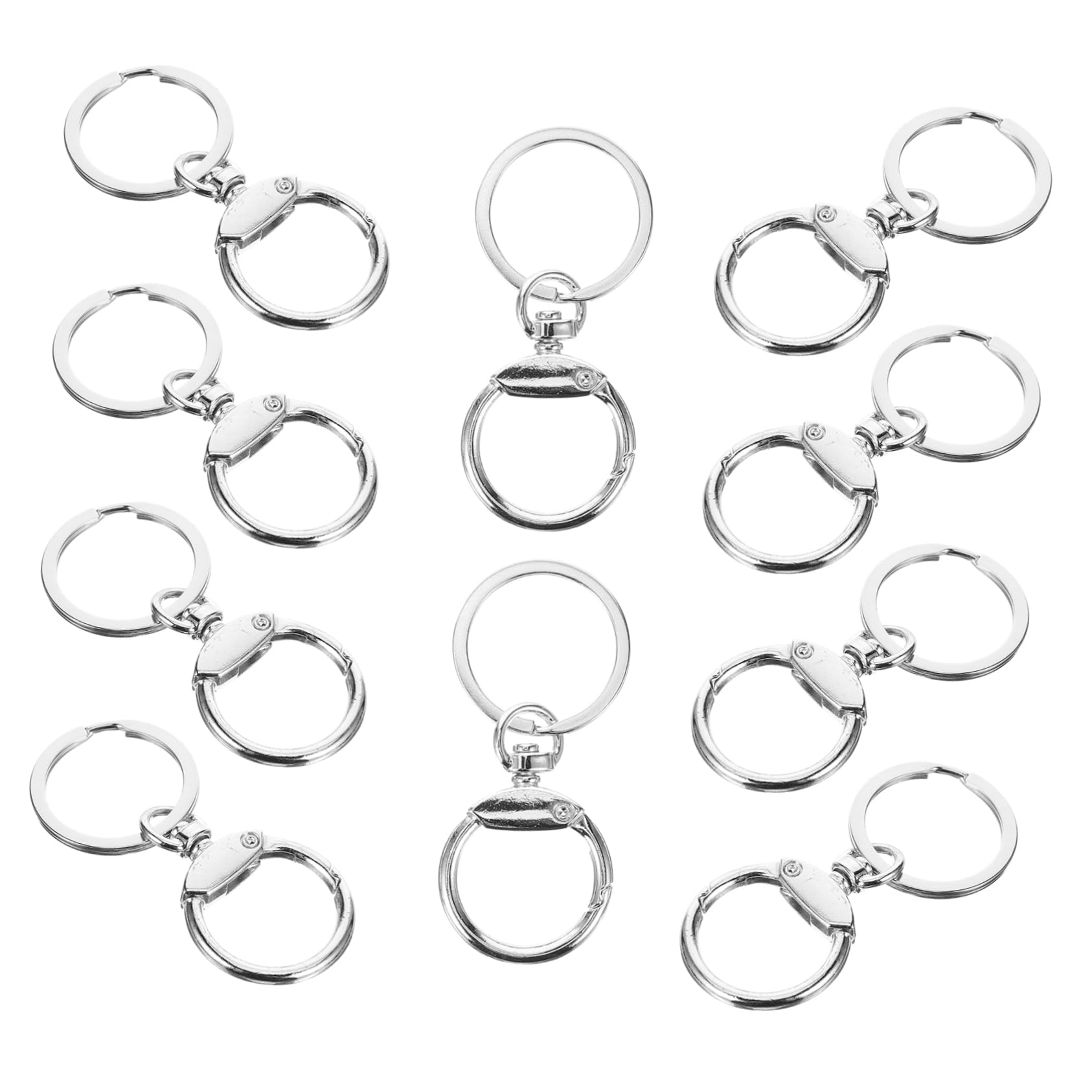 HOMSFOU 5 Set Portachiavi Metallo Zincato Clip Per Chiavi Fai Da Te Accessori Decorativi Pratici E Delicati Per Organizzazione Chiavi E Borse 10 Pezzi*5