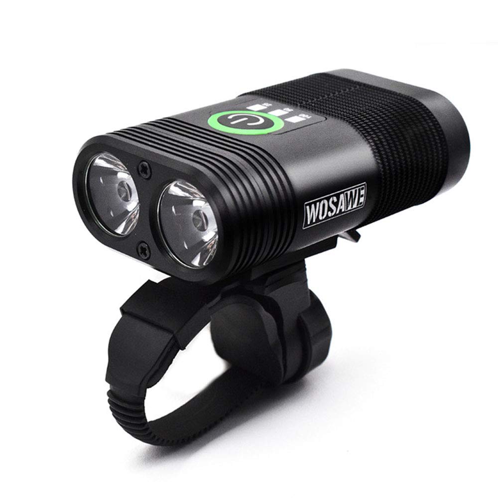 Luz de Bicicleta, luz de Bicicleta Impermeable incorporada de Carga incorporada USB con Doble Cabezal IP67 - Adecuada para Ciclismo y Acampada