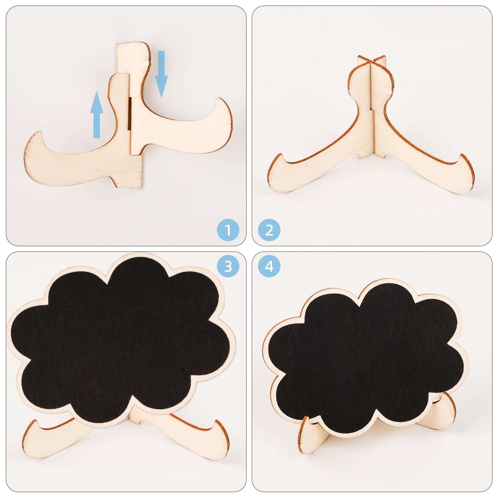 Tableau Noir en Bois avec Support 15 Pièces pour Mariage Buffet