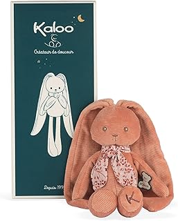 Kaloo Lapinoo My First Friend Corduroy Rabbit - Machine Washable - 10â€ Tall in Gift Box - Terracotta Ages 0+ - K969941