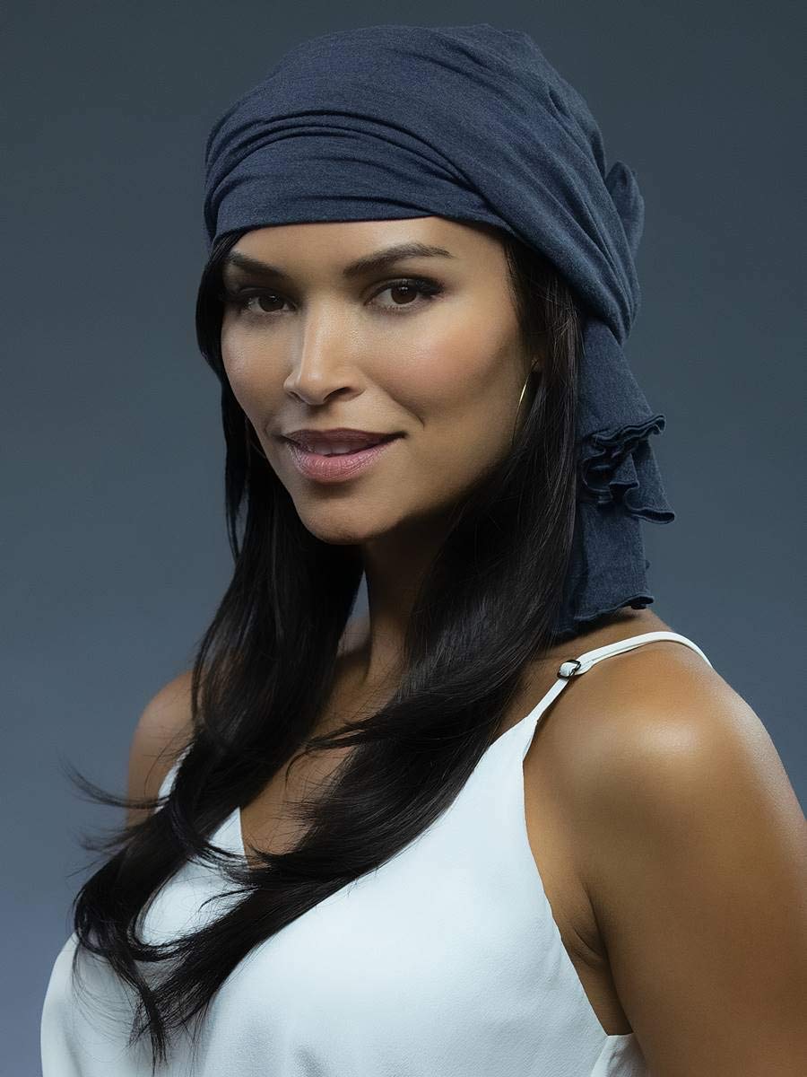 Long Halo Hair Piece by Rene of Paris in Marble Brown